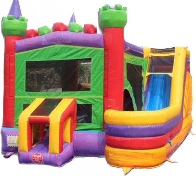 Rainbow Castle XL with Slide